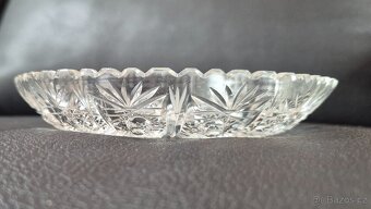Krásná skleněná ručně broušená miska olovnatý křišťal - 3