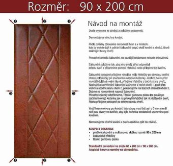 Čalounění dveří 90 x 200 cm - 3