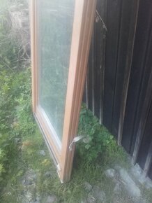 Dřevěné masivní balkonové dveře 937x2450mm, nepoužité - 3