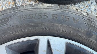Plechová kola s letními pneu Barum 195/55 R15 - 6mm - 3