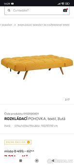 Rozkládací křeslo žluté - 3