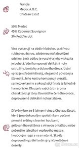 Chateau Escot Medoc archivní víno 6ks - 3