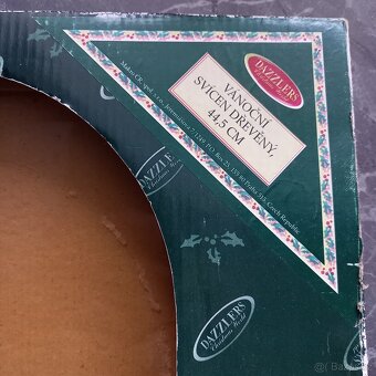 Starý dřevěný vánoční svícen - 3