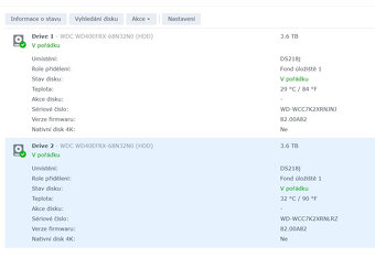 Síťový disk NAS SYNOLOGY DS218j 8TB WD RED (2x4TB) - 3