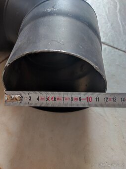 Koleno kouřové Ø125mm/90°, tl.1,5mm, černé - 3