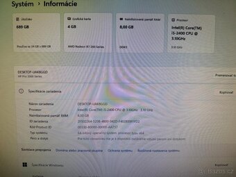Starší herný počítač i5-2400/8GB RAM/Radeon R7 4GB - 3