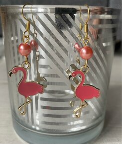 Náramek a náušnice s plameňáky - 3