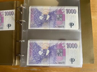 Kompletní R sada 1 000 Kč s přítiskem ČNB včetně Specimena - 3