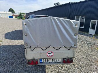 Prodám velmi pěkný vozík s konstrukcí a plachtou - 3