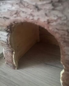 Domeček pro hlodavce - dřevěný s kůrou - 3