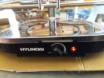 Domácí elektrický gril Hyundai + 8 pánviček, málo používaný - 3