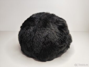 Kožešinová čepice kulich - černá - 3