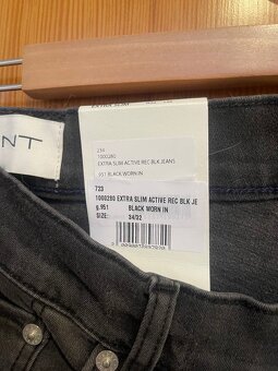 Pánské černé Gant kalhoty ultra slim - W 34 L32 - 3