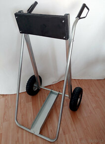 Vozík na lodní motor - velká nafukovaná kola - rudl, stojan - 3