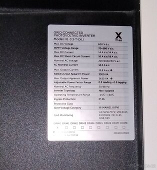 Síťový střídač - SOLAX Boost X1-3.3-T-D(L), Wifi 3.0 - 3