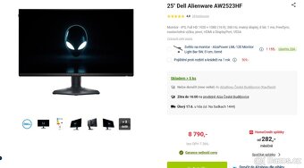 Monitory 25" Dell Alienware AW2523HF - 3
