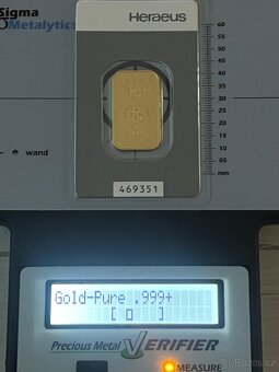 Zlato / zlatý investiční slitek Heraeus 10g - 3