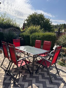 Zahradní sezení 6 míst a stůl zánovní - 3