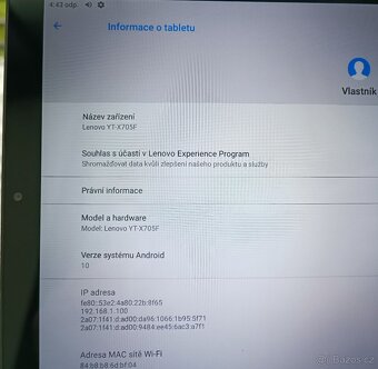 Tablet Lenovo Yoga YT-X705F / 4GB RAM / 64GB / Krabice - 3