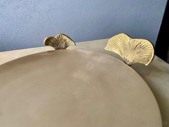 Starožitná mosazná Miska Na Ovoce S motivem Velrybího Ocasu - 3