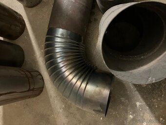 Komínová kouřová roura, koleno průměr 150mm, 4x metrová a ko - 3