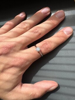 Moisanit prstýnek 0.5 ct – 925 stříbro, GRA certifikát - 3
