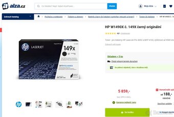 Prodám originální toner HP W1490X–černý, nepoužitý - 3