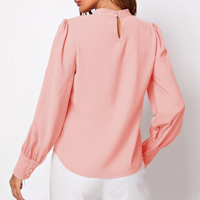 ♥️ Krásná dámská růžová šifónová halenka - nová ♥️ - 3