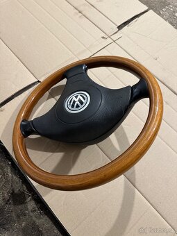 Dřevěný volant VW W8 Passat Golf Bora - 3