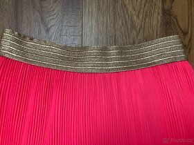 Neonově růžová plisovaná maxi sukně (vel. 40/42) - 3