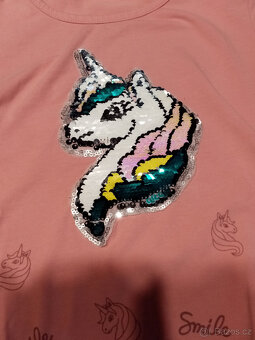 měnící tričko a tílko jednorožec vel. 110/116 - 3