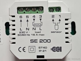 Dotykový termostat SE 200 včetně podlahového senzoru - 3