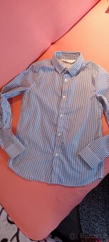 Zánovní proužkovaná chlapecká košile H&M vel.140 - 3