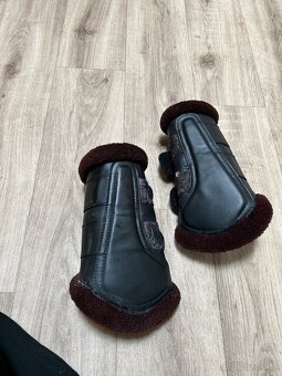 Kožené drezurní chrániče Kentaur s beránkem - 3