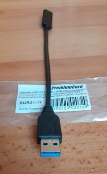 USB Adaptér - 3.0 A/samec - USB-C/samice - 3