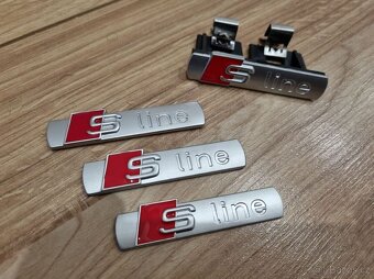 AUDI Sline napisy znak loga S line strieborne - 3