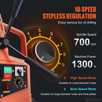Magnetická vŕtačka VEVOR 1300W - 3