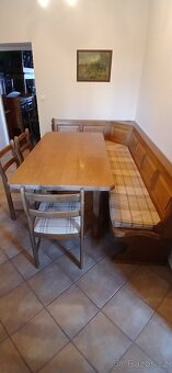 Rohová velká lavice stůl židle - 3