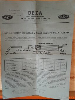 Svářecí a řezací souprava DEZA-VATYP – kompletní sada - 3