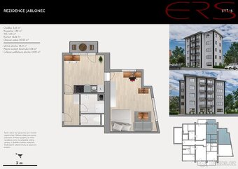 Prodej byty 2+kk, 46 m2 - Jablonec nad Nisou - Mšeno nad Nis - 3