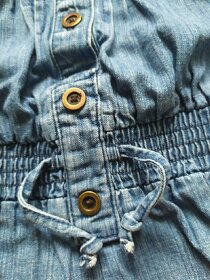 Letní, riflový overal, skinny, kalhoty Denim&Co,vel.128/134 - 3