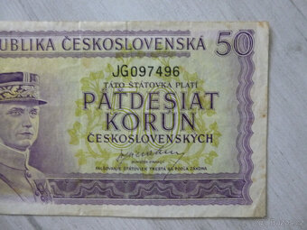 50 korun Československých -Štefánik serie JG - 3