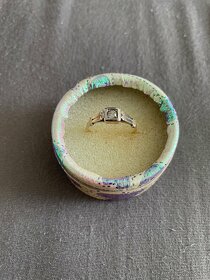 Zlatý pánský prsten se zirkonem velikost 64 - 3