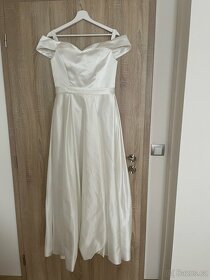 Svatební saténové šaty - 3