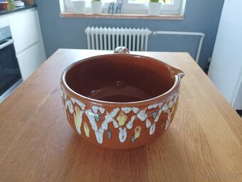 KAMENINOVÝ ABSTRAKTNĚ MALOVANÝ HRNEC GRÉS & POTIERS DIGOIN - 3