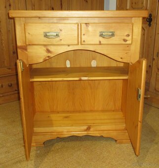 Komoda z borovice se šuplíky - celomasiv - Výborný stav - 3