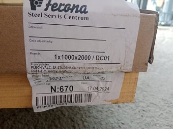 Plech ocelový DC01 1x1000x2000 mm - 3