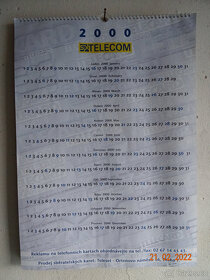 TELECOM 1999 - nástěnný kalendář telefonních karet - 3