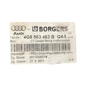 Podlaha kufru 4G8863463B Audi A7 4G S-Line sportback r.v. 20 - 3