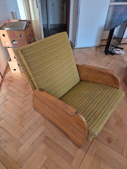 Retro rozkládací starožitné křeslo - 3